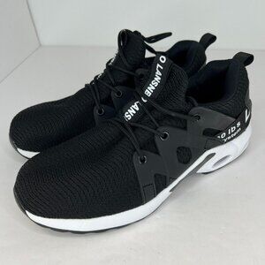 Lansnbo Womens Black Lightweight Mesh Composite Toe Size 40 Safety Shoes
